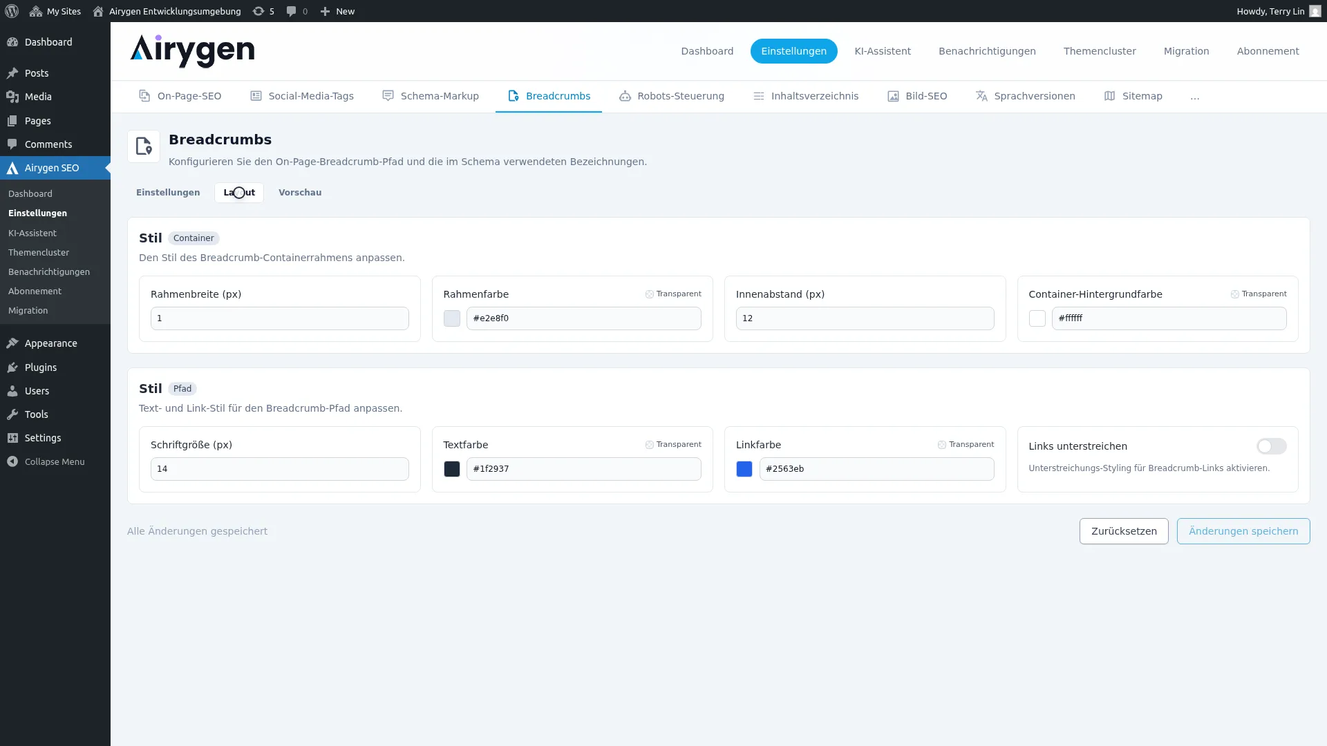 Breadcrumb-Navigation Screenshot (2)