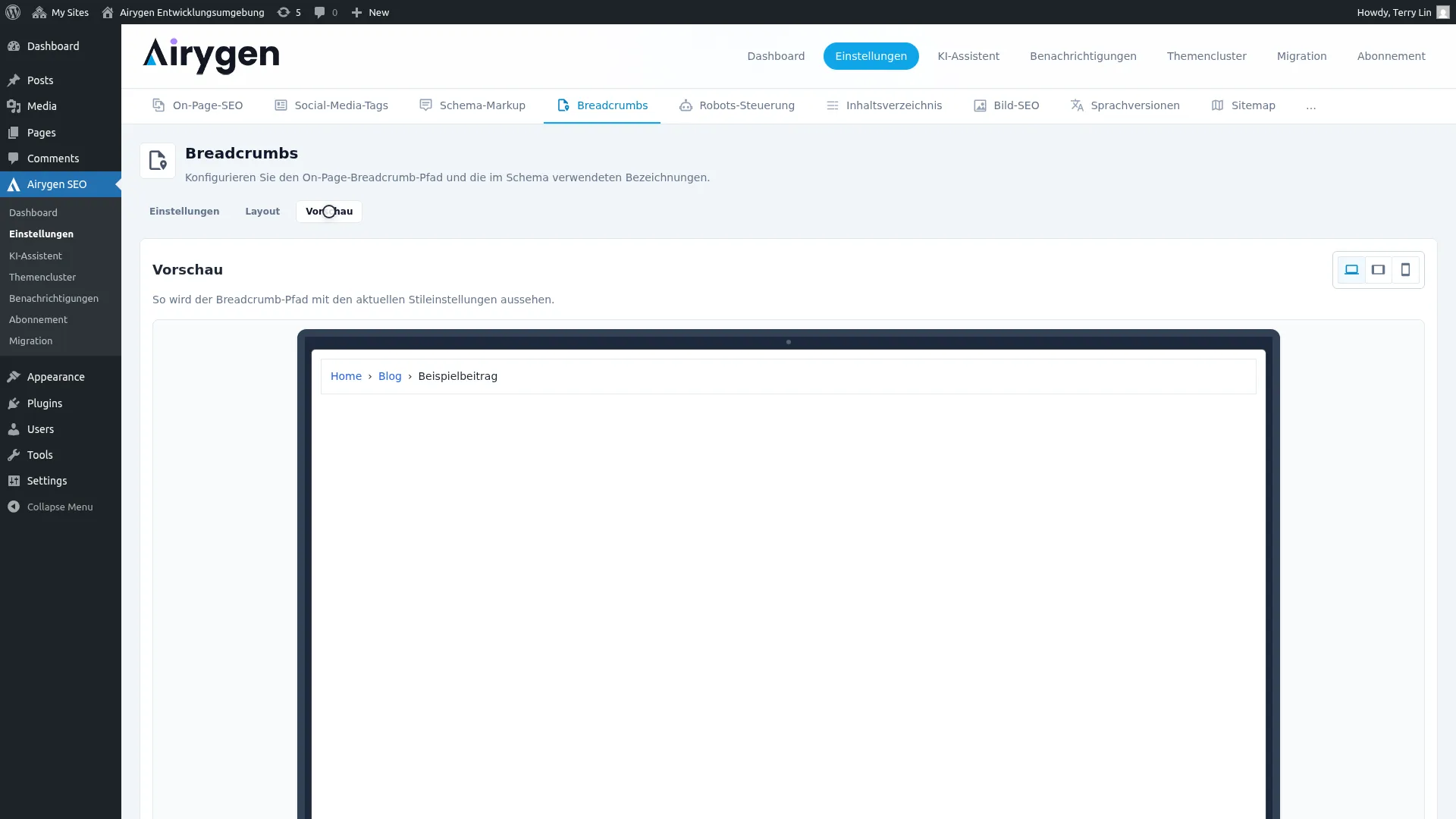 Breadcrumb-Navigation Screenshot (3)