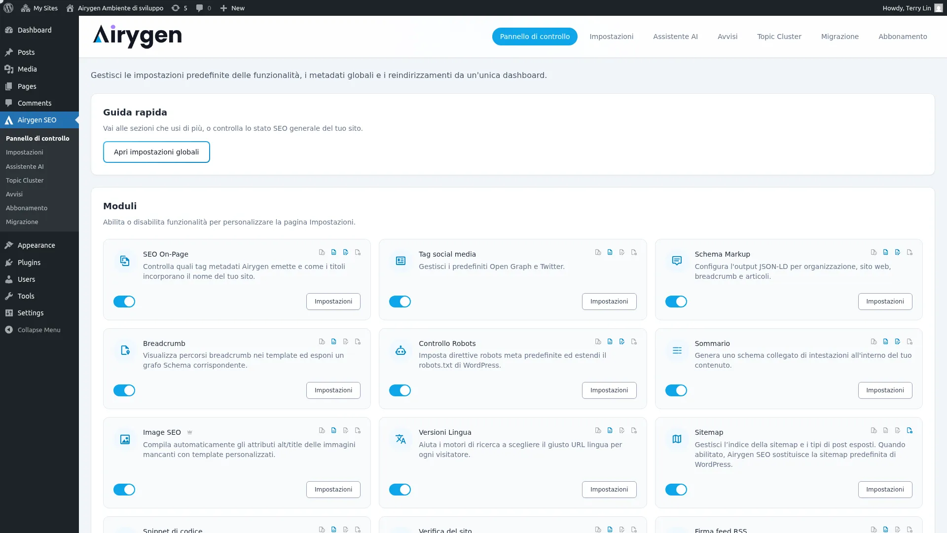 Pannello di controllo schermata (1)