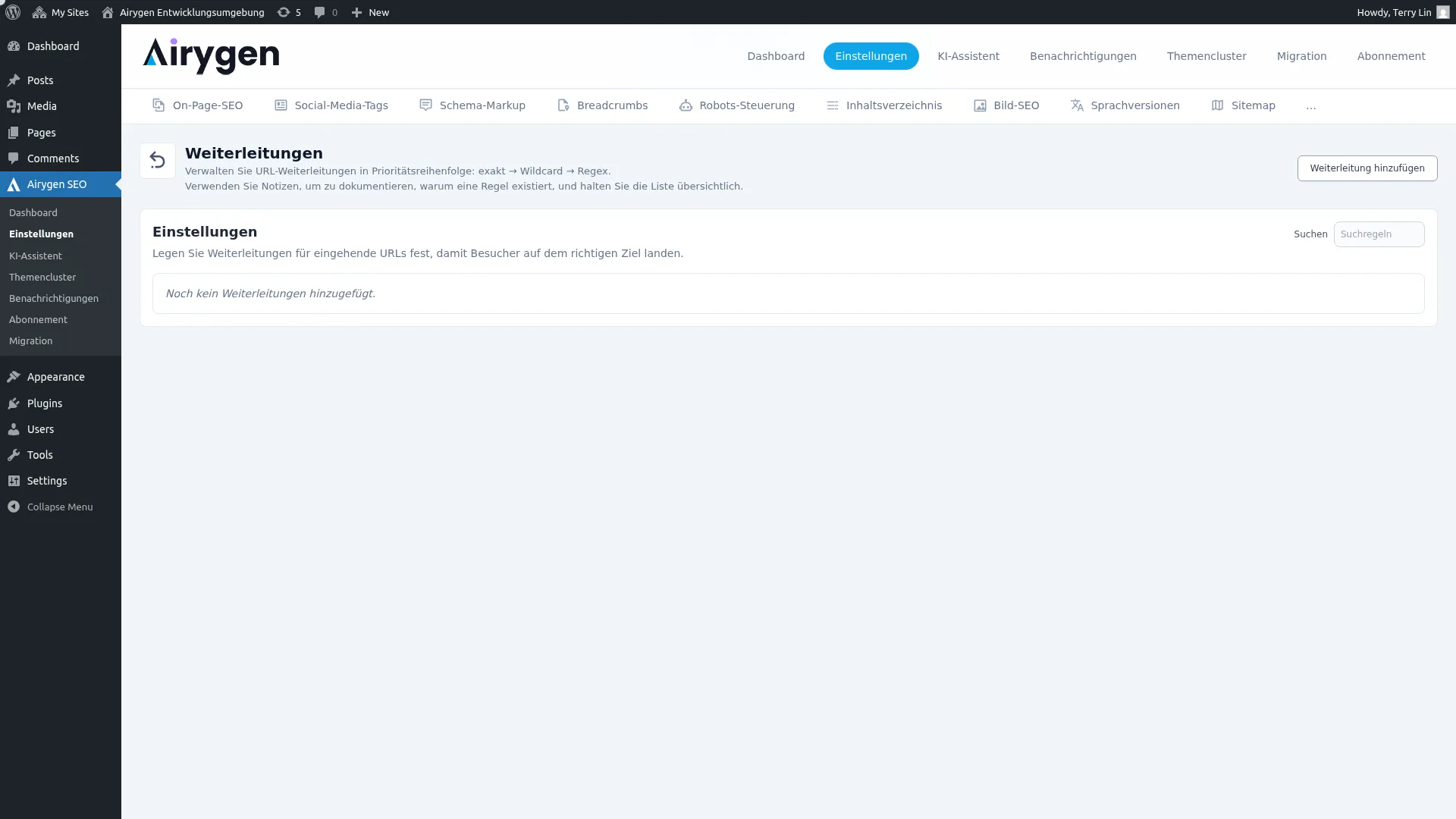 Weiterleitungen Screenshot (1)