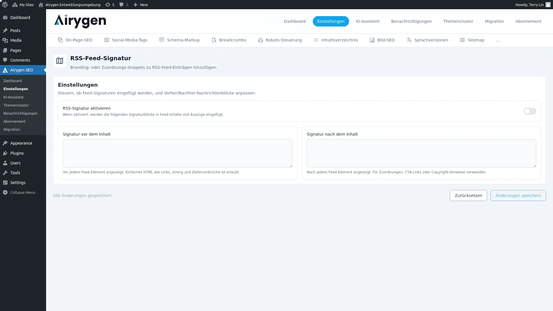 RSS-Feed-Signatur Screenshot (1)