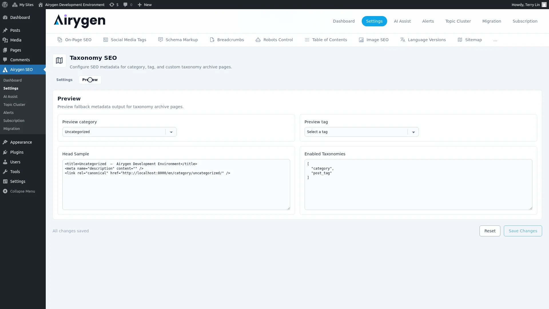 Taxonomy SEO Screenshot (2)