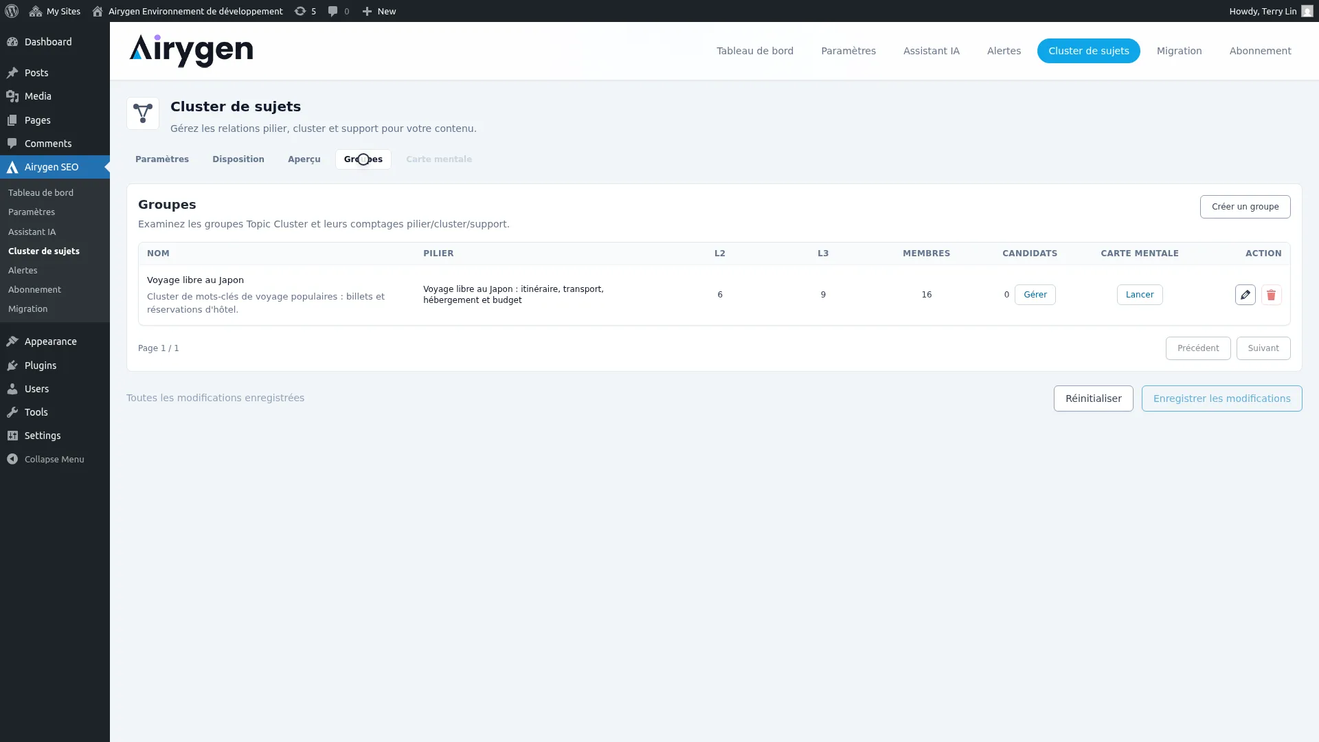 Cluster de sujets capture d'écran (2)