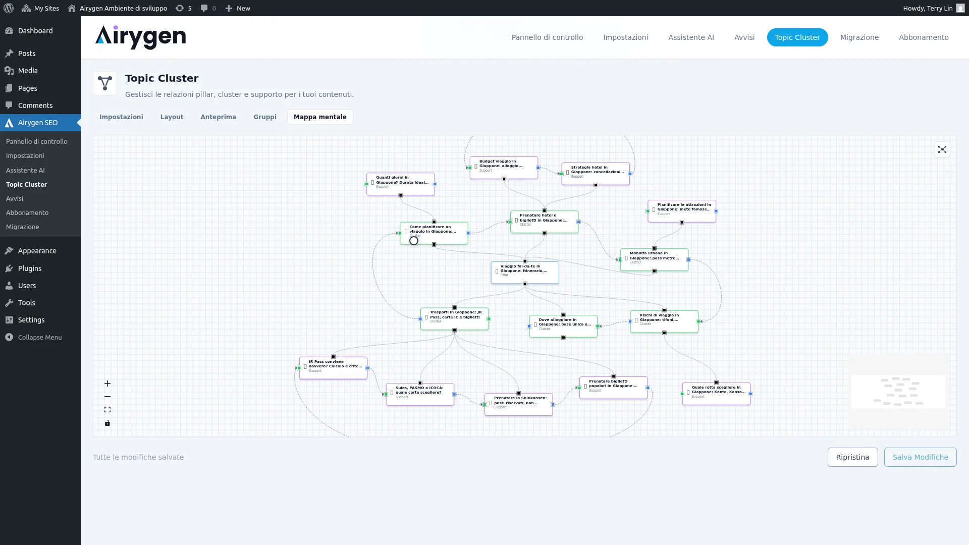 Cluster di argomenti schermata (3)